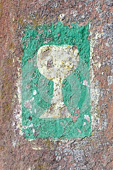 Old sign at a wall in the Rgheingau area, Eltville photo