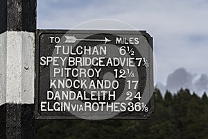 Old Signs in Grantown on Spey in Scotland.