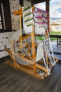 Old silk looms photo