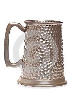 Old silver beer mug