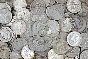 Old silver dimes
