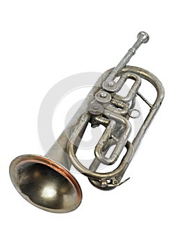 Old silver trumpet