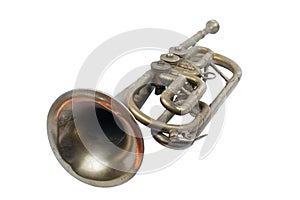 Old silver trumpet