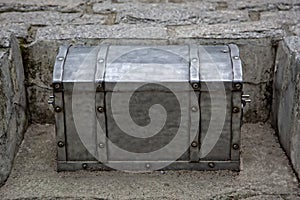 Old silver trunk
