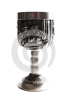 Old silver wine cup