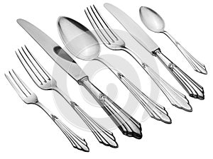 Old Silverware Set (Clipping Path)