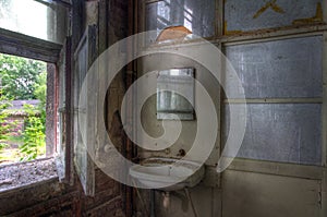 Old sink in an abandoned house