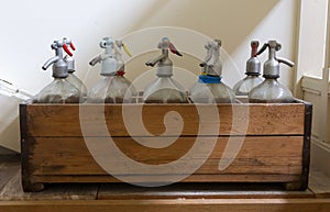 Old siphon bottle`s in the Netherlands