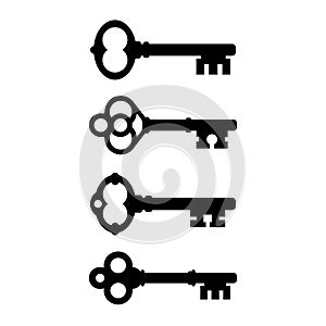 Old skeleton key icon