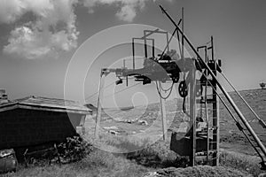 Old ski lift on Cherni Vrah