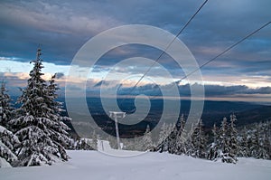 Old Ski lift in Karkonosze, Poland