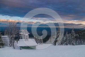 Old Ski lift in Karkonosze, Poland