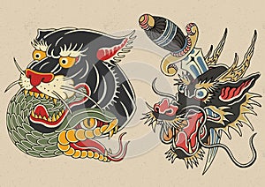 Old Skool Tattoo flash set