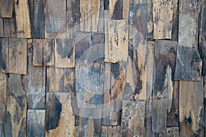 Old slat wood wall vintage texture and background photo
