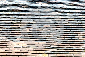 Old slate tile roof