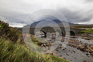 The old Sligachan bridge in Scotland