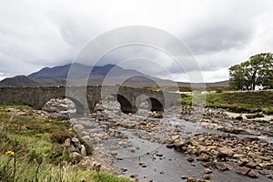 The old Sligachan bridge in Scotland