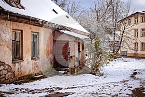 Old, small and cozy streets of the old town of Cesis. Latvia.