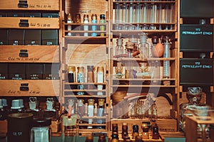 Old small mini labolatory