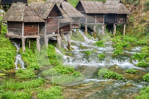 Old small wooden mills Mlincici near Jajce