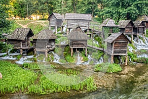 Old small wooden mills Mlincici near Jajce