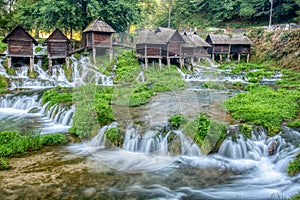 Old small wooden mills Mlincici near Jajce