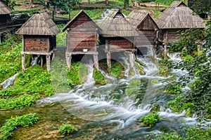 Old small wooden mills Mlincici near Jajce