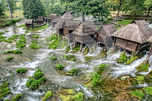 Old small wooden mills Mlincici near Jajce