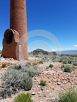 Old Smelter Stack, East Belmont, NV