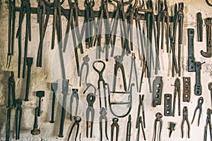 Smithy tools on the wall