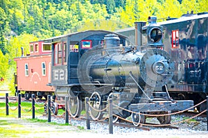 Old snow blower train at Skagway, Alaska