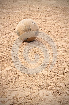 Old soccer ball
