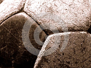 Old soccer ball background