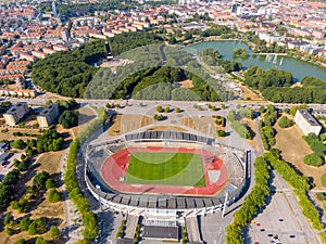 Old soccer Stadium in Malmo, Sweden