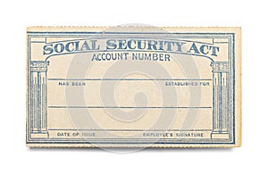 Old Social Security Act Card