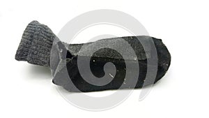 Old socks are bitten by cats.