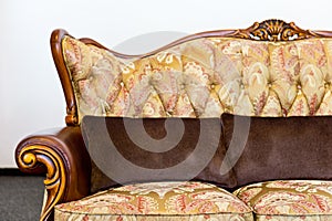 Old sofa armrest