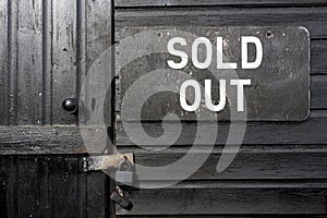 Old Sold Out Sign