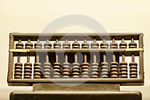 Old solid wood Chinese abacus