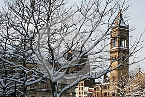Old South Church after a snowfall