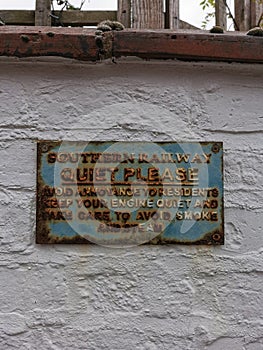 Old Southern railway sign, Pickering