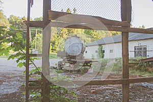 Old Soviet abandoned collective farm photo