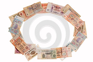 Old Soviet banknotes