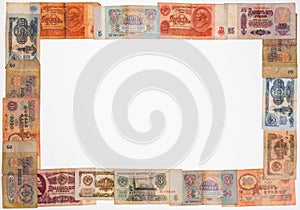 Old Soviet banknotes