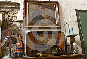 Old Soviet decorations at interior