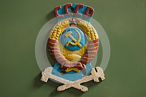Old Soviet decorations at interior