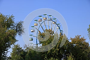 Old Soviet Ferris Wheel in Buchara, Uzbekistan