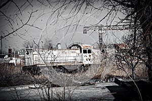 Old Soviet locomotive train