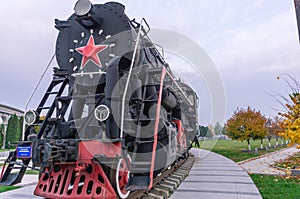 An old Soviet mainline freight locomotive