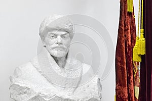 Old soviet marble bust of Lenin
